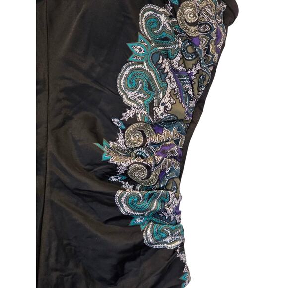 Miraclesuit Precioso Temptation DD Cup One-piece Swimsuit, Black Multicolor 14 - Picture 3 of 13